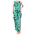 Polynesia Tank Maxi Dress Tribal Polynesian Spirit With Teal Pacific Flowers LT9 Women Teal - Polynesian Pride