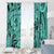 Polynesia Window Curtain Tribal Polynesian Spirit With Teal Pacific Flowers LT9 - Polynesian Pride