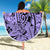 Polynesia Beach Blanket Tribal Polynesian Spirit With Violet Pacific Flowers LT9 - Wonder Print Shop