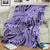 Polynesia Blanket Tribal Polynesian Spirit With Violet Pacific Flowers LT9 - Polynesian Pride