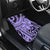 Polynesia Car Mats Tribal Polynesian Spirit With Violet Pacific Flowers LT9 - Polynesian Pride