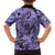 Polynesia Family Matching Long Sleeve Bodycon Dress and Hawaiian Shirt Tribal Polynesian Spirit With Violet Pacific Flowers LT9 - Polynesian Pride