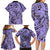 Polynesia Family Matching Long Sleeve Bodycon Dress and Hawaiian Shirt Tribal Polynesian Spirit With Violet Pacific Flowers LT9 - Polynesian Pride