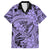 Polynesia Family Matching Long Sleeve Bodycon Dress and Hawaiian Shirt Tribal Polynesian Spirit With Violet Pacific Flowers LT9 Dad's Shirt - Short Sleeve Violet - Polynesian Pride