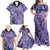 Polynesia Family Matching Off Shoulder Maxi Dress and Hawaiian Shirt Tribal Polynesian Spirit With Violet Pacific Flowers LT9 - Polynesian Pride