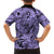 Polynesia Family Matching Short Sleeve Bodycon Dress and Hawaiian Shirt Tribal Polynesian Spirit With Violet Pacific Flowers LT9 - Polynesian Pride