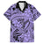 Polynesia Family Matching Short Sleeve Bodycon Dress and Hawaiian Shirt Tribal Polynesian Spirit With Violet Pacific Flowers LT9 Dad's Shirt - Short Sleeve Violet - Polynesian Pride