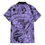 Polynesia Family Matching Short Sleeve Bodycon Dress and Hawaiian Shirt Tribal Polynesian Spirit With Violet Pacific Flowers LT9 - Polynesian Pride