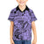 Polynesia Family Matching Short Sleeve Bodycon Dress and Hawaiian Shirt Tribal Polynesian Spirit With Violet Pacific Flowers LT9 Son's Shirt Violet - Polynesian Pride