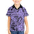 Polynesia Hawaiian Shirt Tribal Polynesian Spirit With Violet Pacific Flowers LT9 - Polynesian Pride