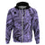 Polynesia Hoodie Tribal Polynesian Spirit With Violet Pacific Flowers LT9 - Polynesian Pride