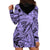 Polynesia Hoodie Dress Tribal Polynesian Spirit With Violet Pacific Flowers LT9 - Polynesian Pride