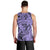 Polynesia Men Tank Top Tribal Polynesian Spirit With Violet Pacific Flowers LT9 - Polynesian Pride