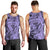 Polynesia Men Tank Top Tribal Polynesian Spirit With Violet Pacific Flowers LT9 - Polynesian Pride