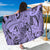 Polynesia Sarong Tribal Polynesian Spirit With Violet Pacific Flowers LT9 One Size 44 x 66 inches Violet - Polynesian Pride