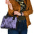 Polynesia Shoulder Handbag Tribal Polynesian Spirit With Violet Pacific Flowers LT9 - Polynesian Pride