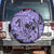 Polynesia Spare Tire Cover Tribal Polynesian Spirit With Violet Pacific Flowers LT9 - Polynesian Pride