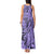 Polynesia Tank Maxi Dress Tribal Polynesian Spirit With Violet Pacific Flowers LT9 - Polynesian Pride