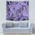 Polynesia Tapestry Tribal Polynesian Spirit With Violet Pacific Flowers LT9 - Polynesian Pride