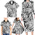 Polynesia Family Matching Long Sleeve Bodycon Dress and Hawaiian Shirt Tribal Polynesian Spirit With White Pacific Flowers LT9 - Polynesian Pride