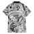 Polynesia Family Matching Long Sleeve Bodycon Dress and Hawaiian Shirt Tribal Polynesian Spirit With White Pacific Flowers LT9 - Polynesian Pride