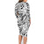 Polynesia Family Matching Long Sleeve Bodycon Dress and Hawaiian Shirt Tribal Polynesian Spirit With White Pacific Flowers LT9 - Polynesian Pride