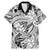 Polynesia Family Matching Mermaid Dress and Hawaiian Shirt Tribal Polynesian Spirit With White Pacific Flowers LT9 Dad's Shirt - Short Sleeve White - Polynesian Pride