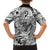 Polynesia Family Matching Puletasi Dress and Hawaiian Shirt Tribal Polynesian Spirit With White Pacific Flowers LT9 - Polynesian Pride