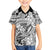 Polynesia Family Matching Puletasi Dress and Hawaiian Shirt Tribal Polynesian Spirit With White Pacific Flowers LT9 Son's Shirt White - Polynesian Pride