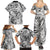 Polynesia Family Matching Summer Maxi Dress and Hawaiian Shirt Tribal Polynesian Spirit With White Pacific Flowers LT9 - Polynesian Pride