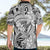 Polynesia Hawaiian Shirt Tribal Polynesian Spirit With White Pacific Flowers LT9 - Polynesian Pride