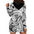 Polynesia Hoodie Dress Tribal Polynesian Spirit With White Pacific Flowers LT9 - Polynesian Pride