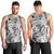 Polynesia Men Tank Top Tribal Polynesian Spirit With White Pacific Flowers LT9 - Polynesian Pride