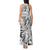 Polynesia Tank Maxi Dress Tribal Polynesian Spirit With White Pacific Flowers LT9 - Polynesian Pride