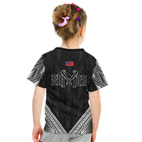 Black Samoa Tribal Chest Tattoo Kid T Shirt LT9 - Polynesian Pride