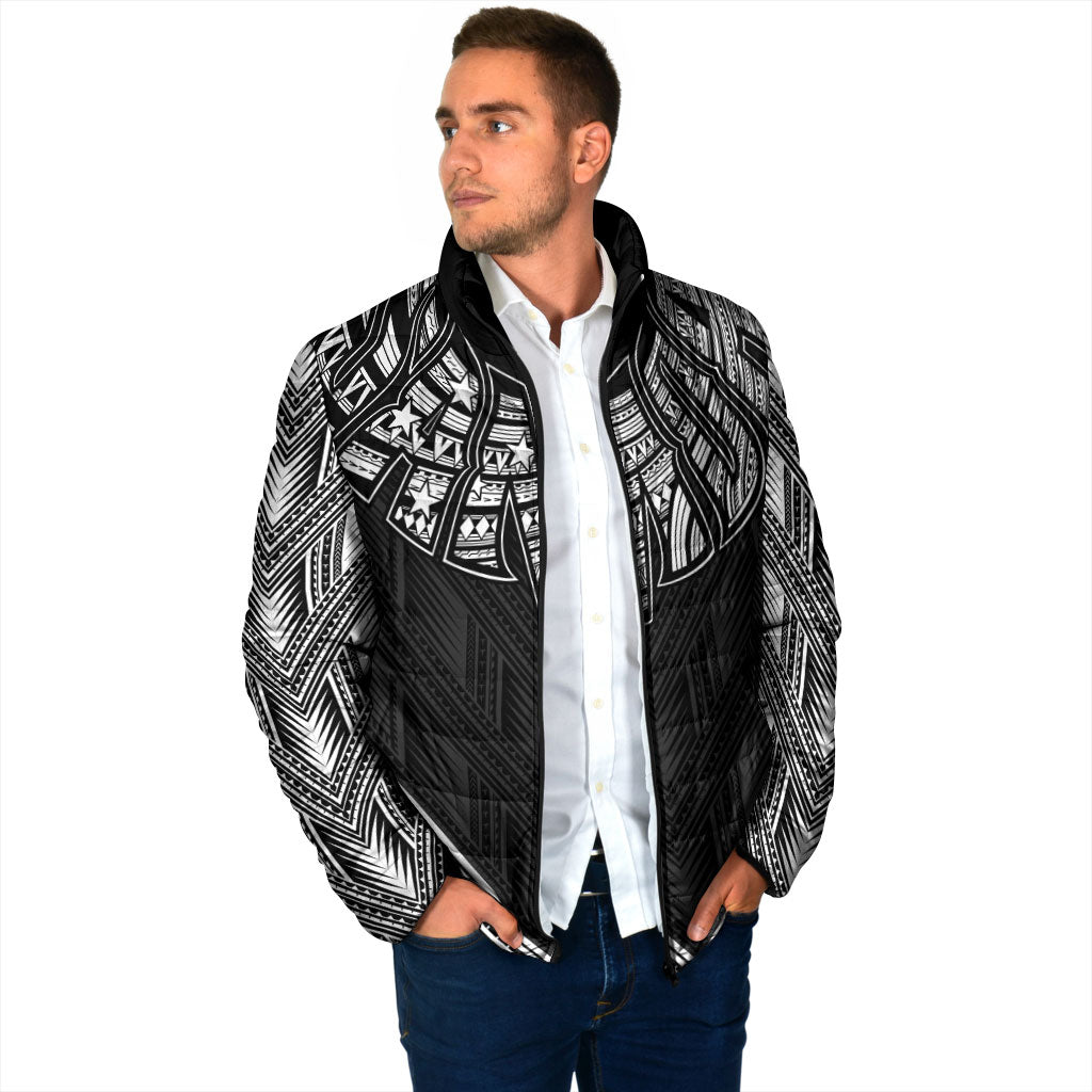 Black Samoa Tribal Chest Tattoo Padded Jacket LT9 - Polynesian Pride