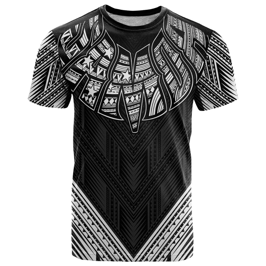 Black Samoa Tribal Chest Tattoo T Shirt LT9 Black - Polynesian Pride