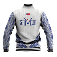 White Samoa Tribal Chest Tattoo Baseball Jacket LT9 - Polynesian Pride