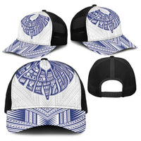 White Samoa Tribal Chest Tattoo Baseball Net Cap LT9 - Polynesian Pride