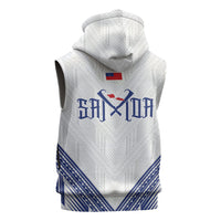 White Samoa Tribal Chest Tattoo Sleeveless Hoodie LT9 - Polynesian Pride
