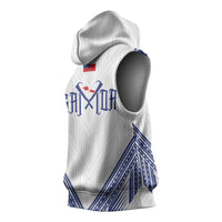 White Samoa Tribal Chest Tattoo Sleeveless Hoodie LT9 - Polynesian Pride