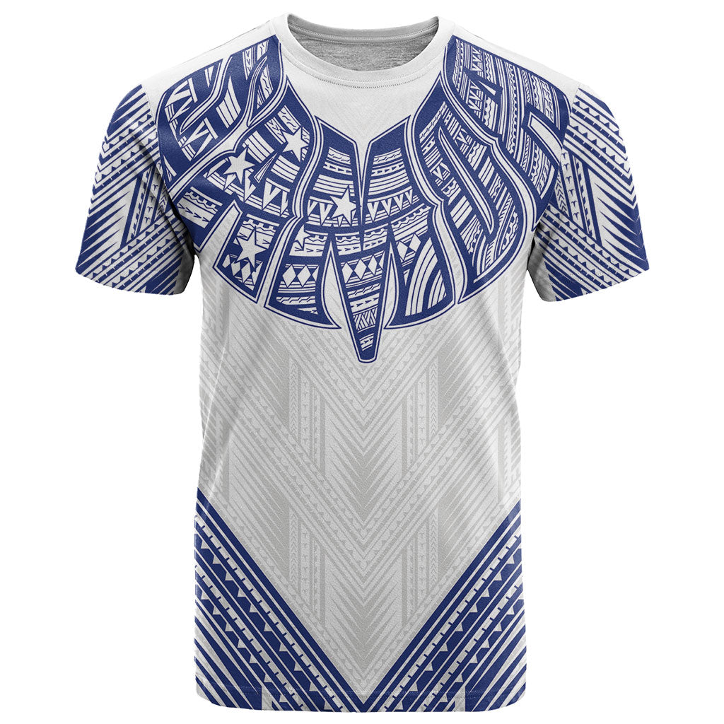 White Samoa Tribal Chest Tattoo T Shirt LT9 White - Polynesian Pride