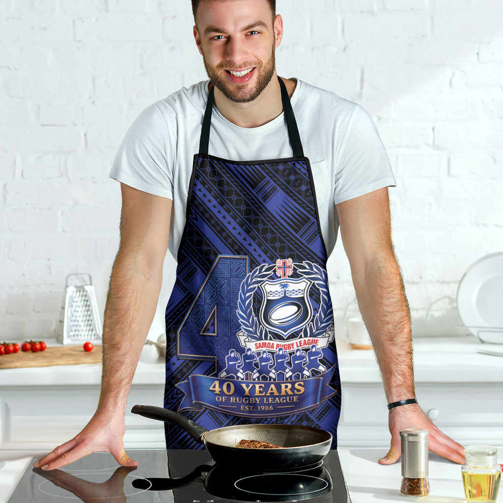 Toa Samoa 40th Anniversary Apron Royal Blue Tribal LT9 - Polynesian Pride