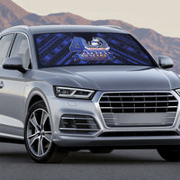 Toa Samoa 40th Anniversary Auto Sun Shade Royal Blue Tribal LT9 - Polynesian Pride
