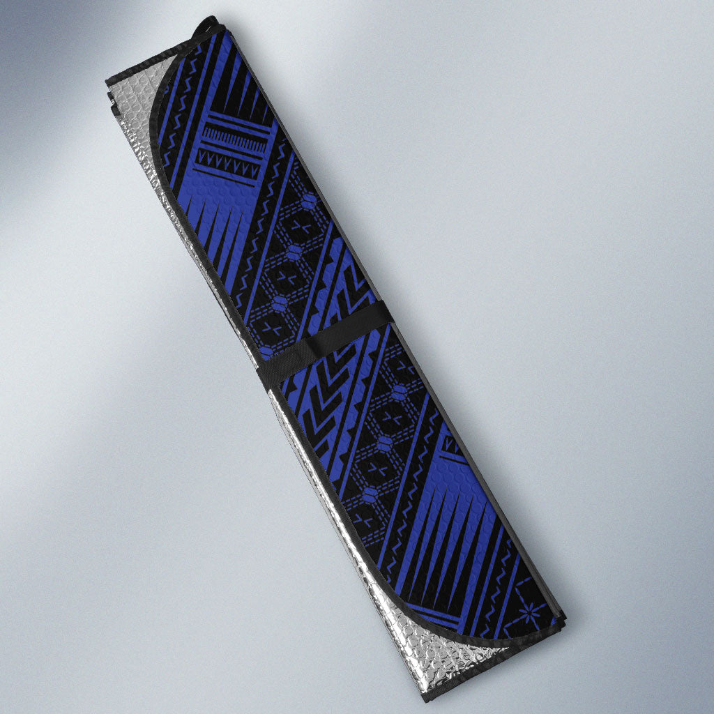 Toa Samoa 40th Anniversary Auto Sun Shade Royal Blue Tribal LT9 - Polynesian Pride