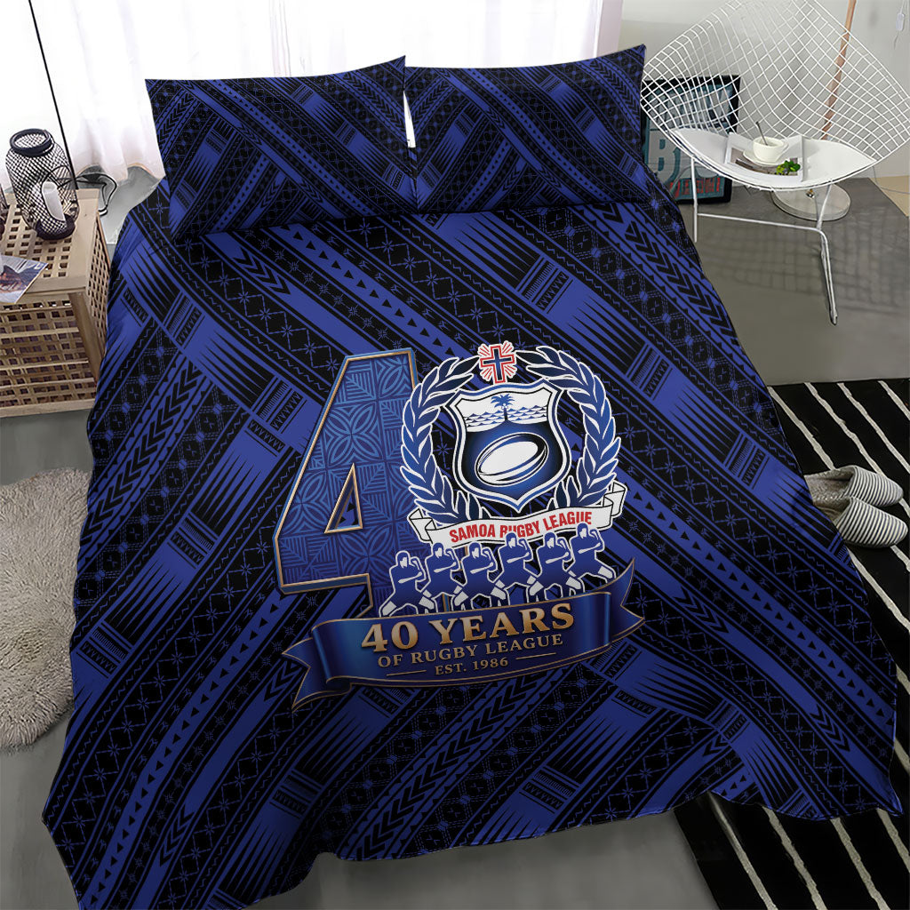 Toa Samoa 40th Anniversary Bedding Set Royal Blue Tribal LT9 - Polynesian Pride
