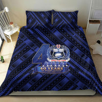 Toa Samoa 40th Anniversary Bedding Set Royal Blue Tribal LT9 - Polynesian Pride