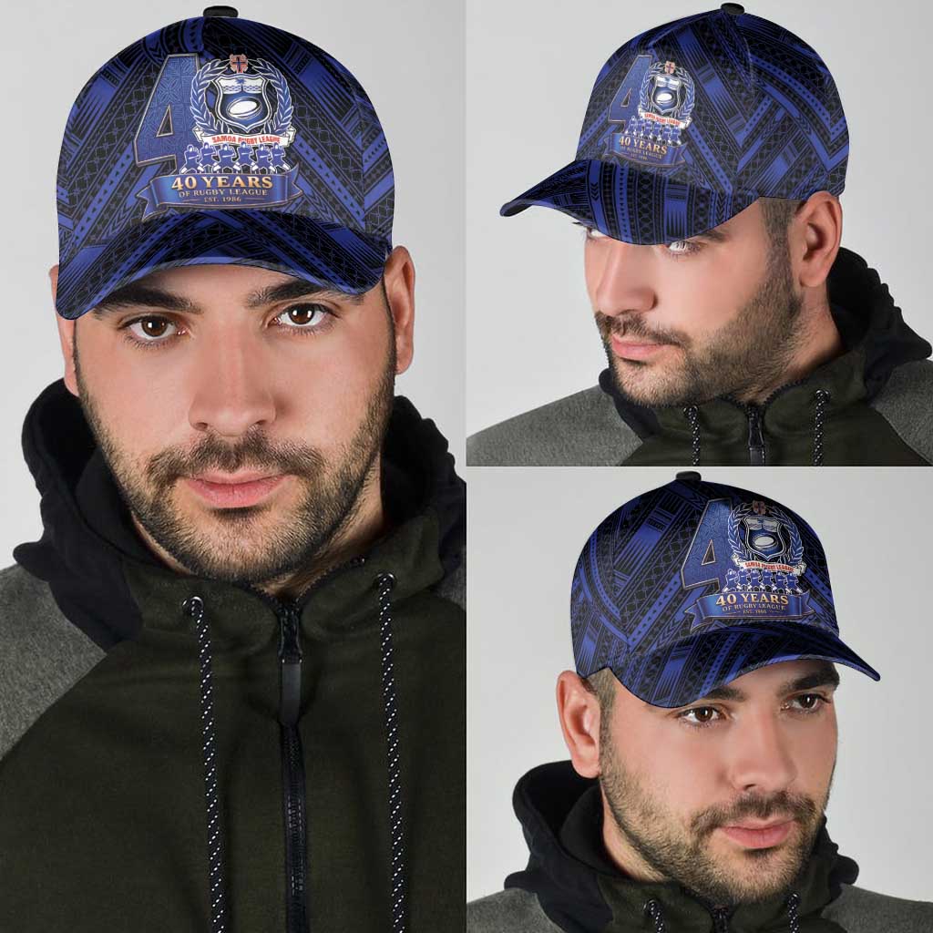 Toa Samoa 40th Anniversary Classic Cap Royal Blue Tribal LT9 - Polynesian Pride