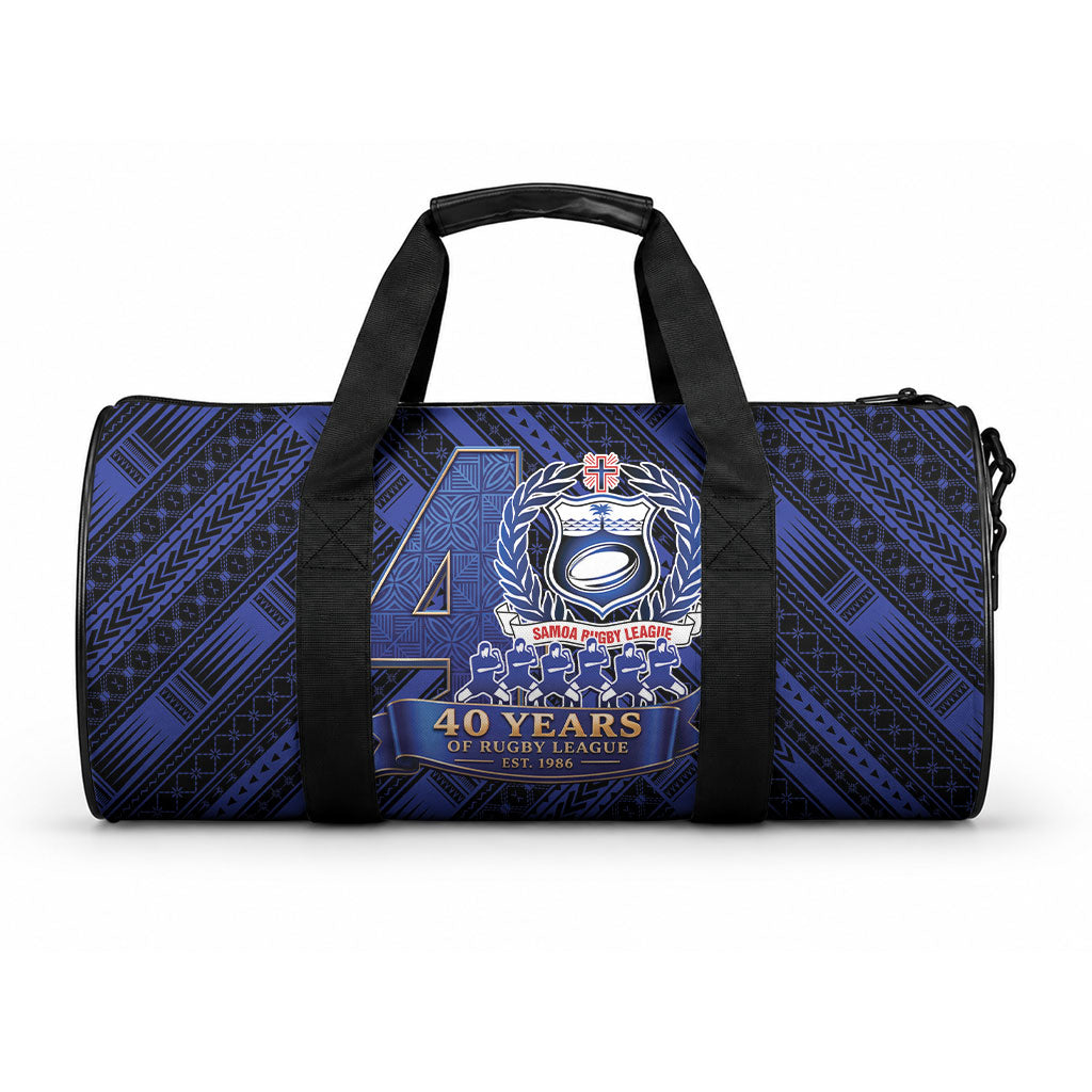 Toa Samoa 40th Anniversary Duffle Bag Royal Blue Tribal LT9 One size Blue - Polynesian Pride