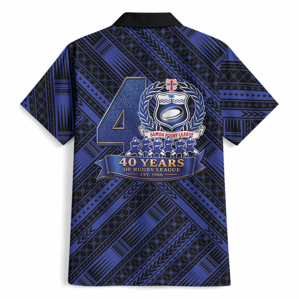 Toa Samoa 40th Anniversary Hawaiian Shirt Royal Blue Tribal LT9 - Polynesian Pride